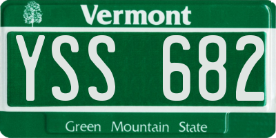 VT license plate YSS682