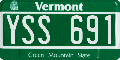 VT license plate YSS691