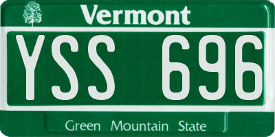 VT license plate YSS696