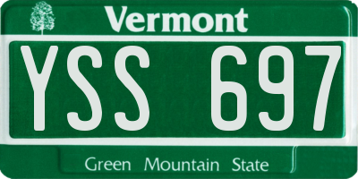 VT license plate YSS697