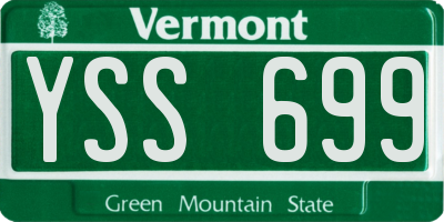 VT license plate YSS699
