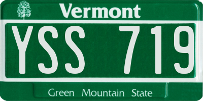 VT license plate YSS719