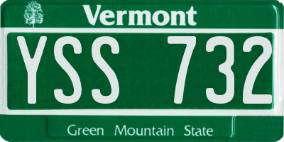 VT license plate YSS732