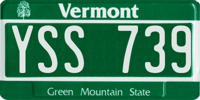 VT license plate YSS739