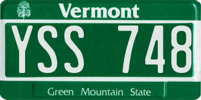 VT license plate YSS748