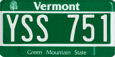 VT license plate YSS751