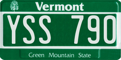 VT license plate YSS790