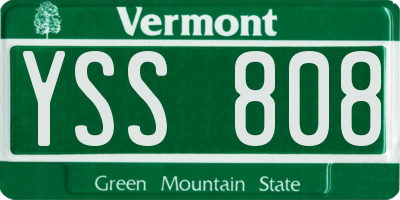 VT license plate YSS808