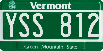 VT license plate YSS812