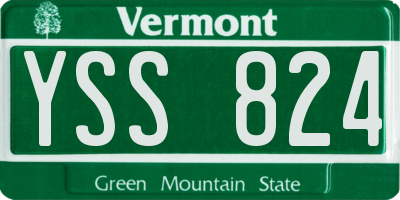VT license plate YSS824