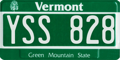 VT license plate YSS828