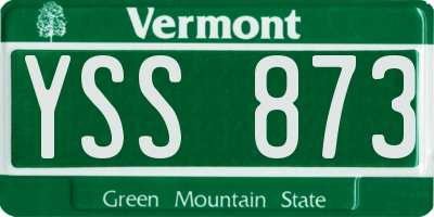 VT license plate YSS873