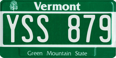 VT license plate YSS879