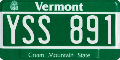 VT license plate YSS891