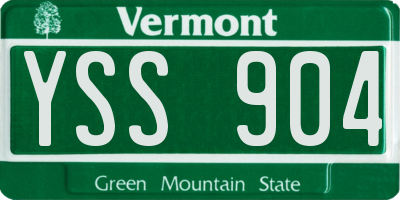 VT license plate YSS904