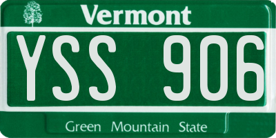 VT license plate YSS906