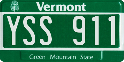 VT license plate YSS911