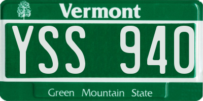 VT license plate YSS940