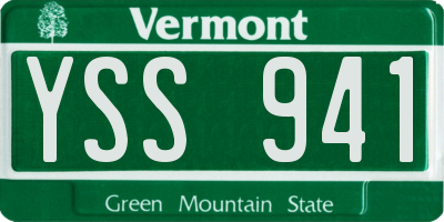 VT license plate YSS941