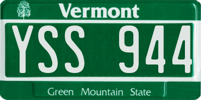 VT license plate YSS944