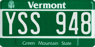 VT license plate YSS948