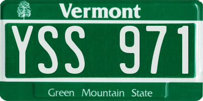 VT license plate YSS971