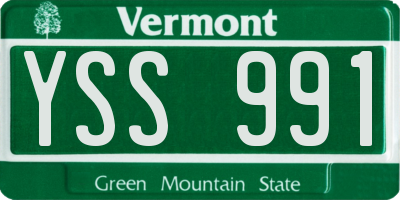 VT license plate YSS991