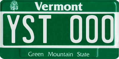 VT license plate YST000