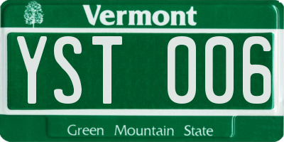 VT license plate YST006