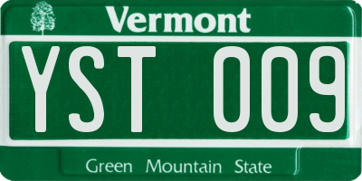 VT license plate YST009
