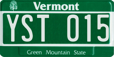 VT license plate YST015