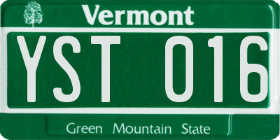VT license plate YST016