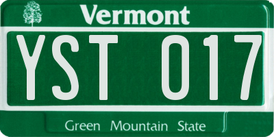 VT license plate YST017