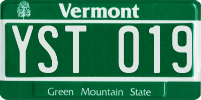 VT license plate YST019