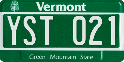 VT license plate YST021