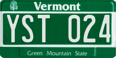 VT license plate YST024
