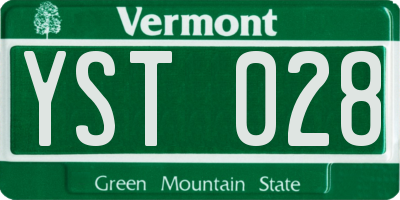 VT license plate YST028