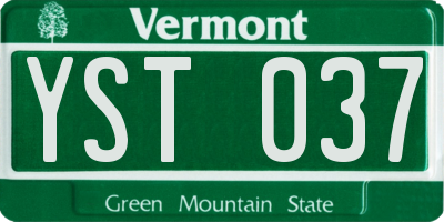 VT license plate YST037