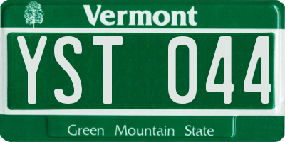VT license plate YST044