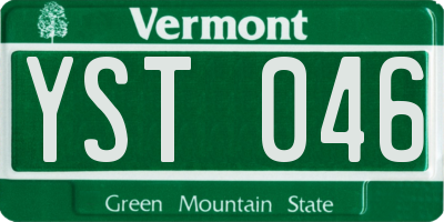 VT license plate YST046
