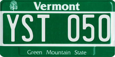 VT license plate YST050