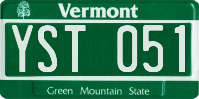 VT license plate YST051