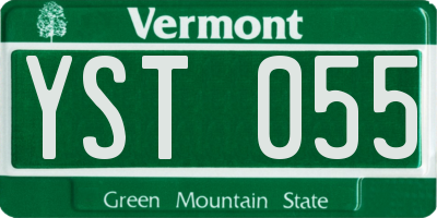 VT license plate YST055