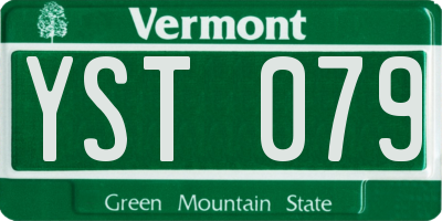 VT license plate YST079
