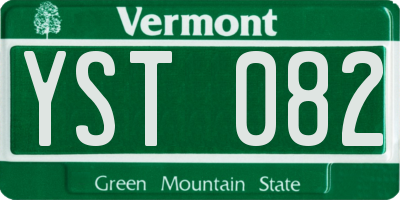 VT license plate YST082