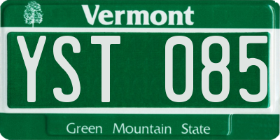 VT license plate YST085