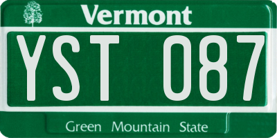 VT license plate YST087