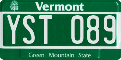 VT license plate YST089