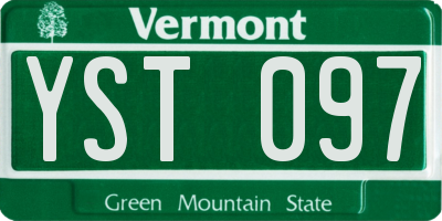VT license plate YST097