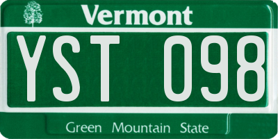 VT license plate YST098